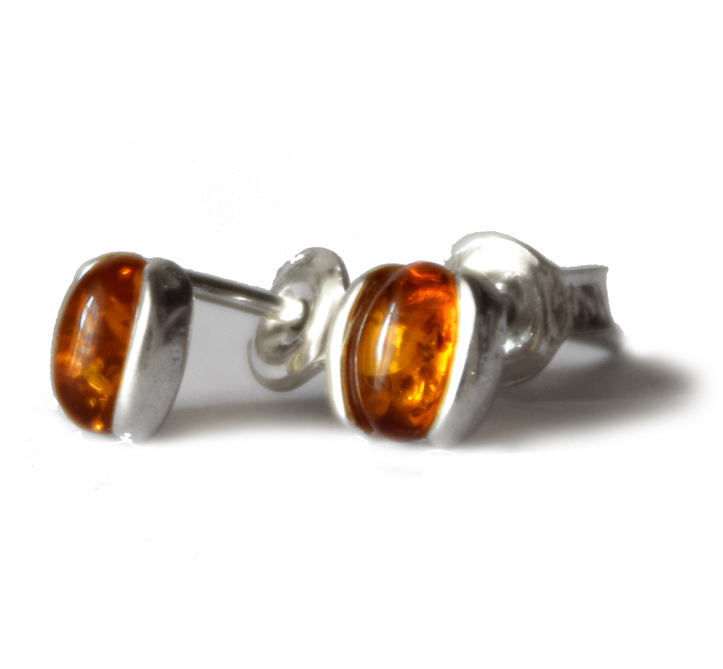 MJ Baltica, earrings, natural Baltic amber, 925 silver, unisex, lobe, handcrafted, BK124