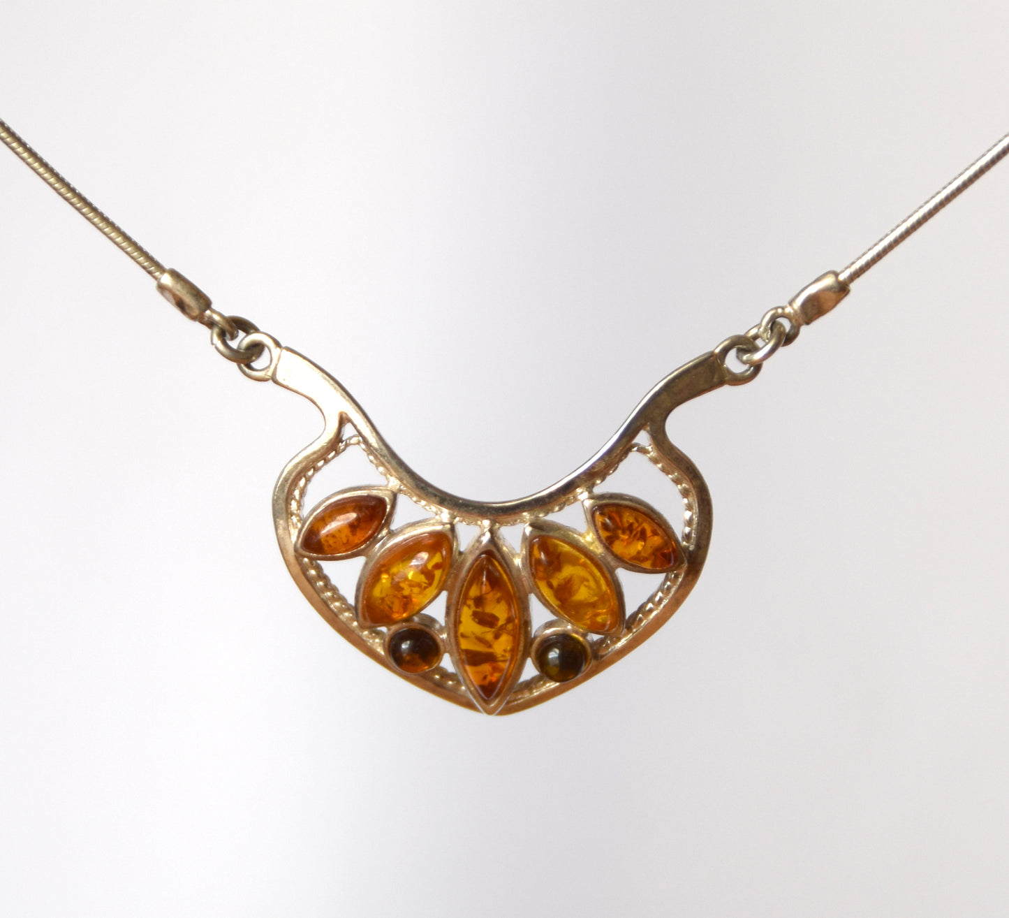 MJ Baltica, necklace, choker, natural Baltic Amber, 925 Silver, mosaic, elegant, beautiful, BKo033