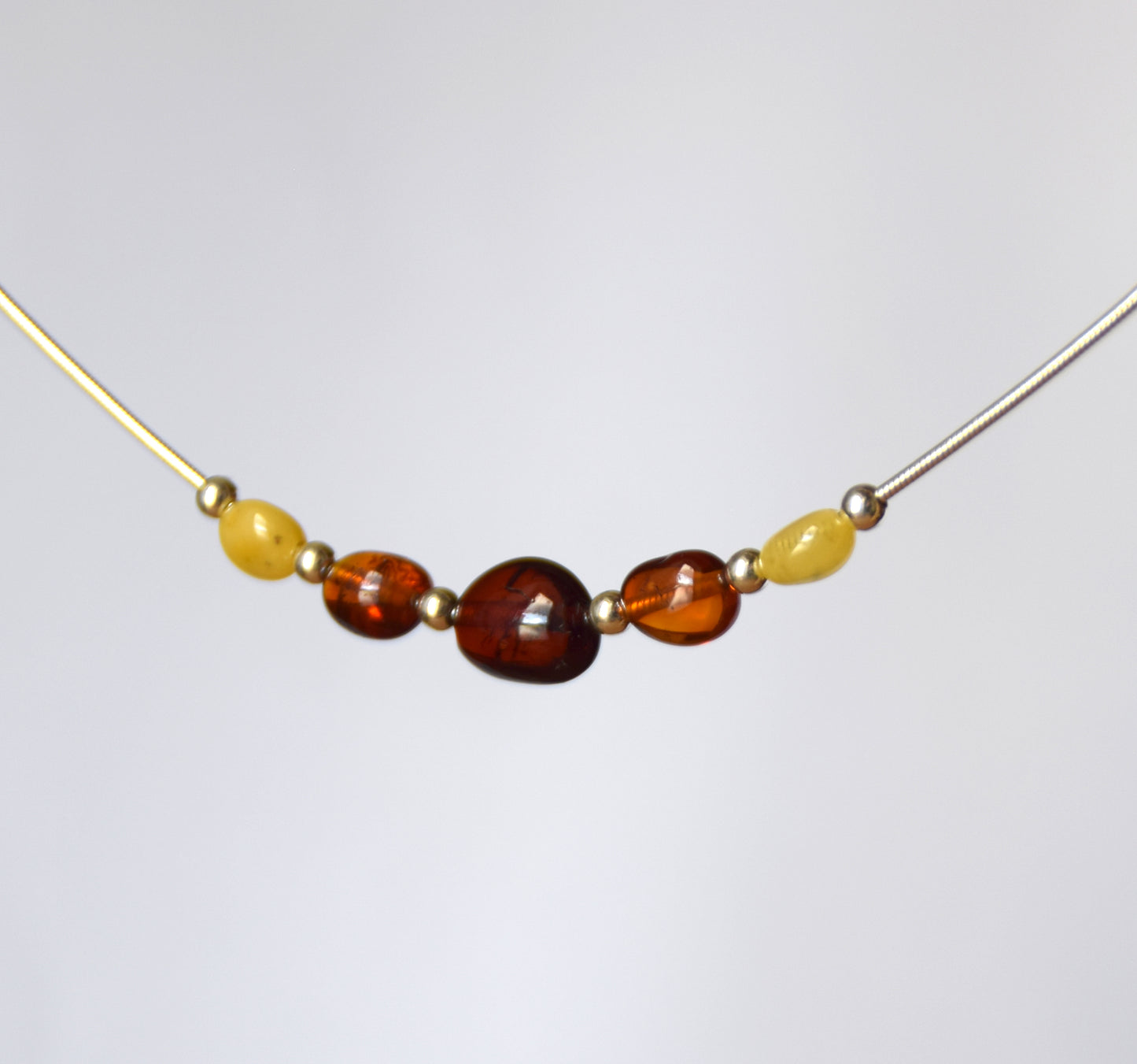 MJ Baltica, necklace, choker, natural Baltic Amber, 925 Silver, fisto, essential, bright, beautiful, BKo039