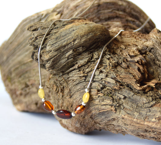 MJ Baltica, necklace, choker, natural Baltic Amber, 925 Silver, fisto, essential, bright, beautiful, BKo039