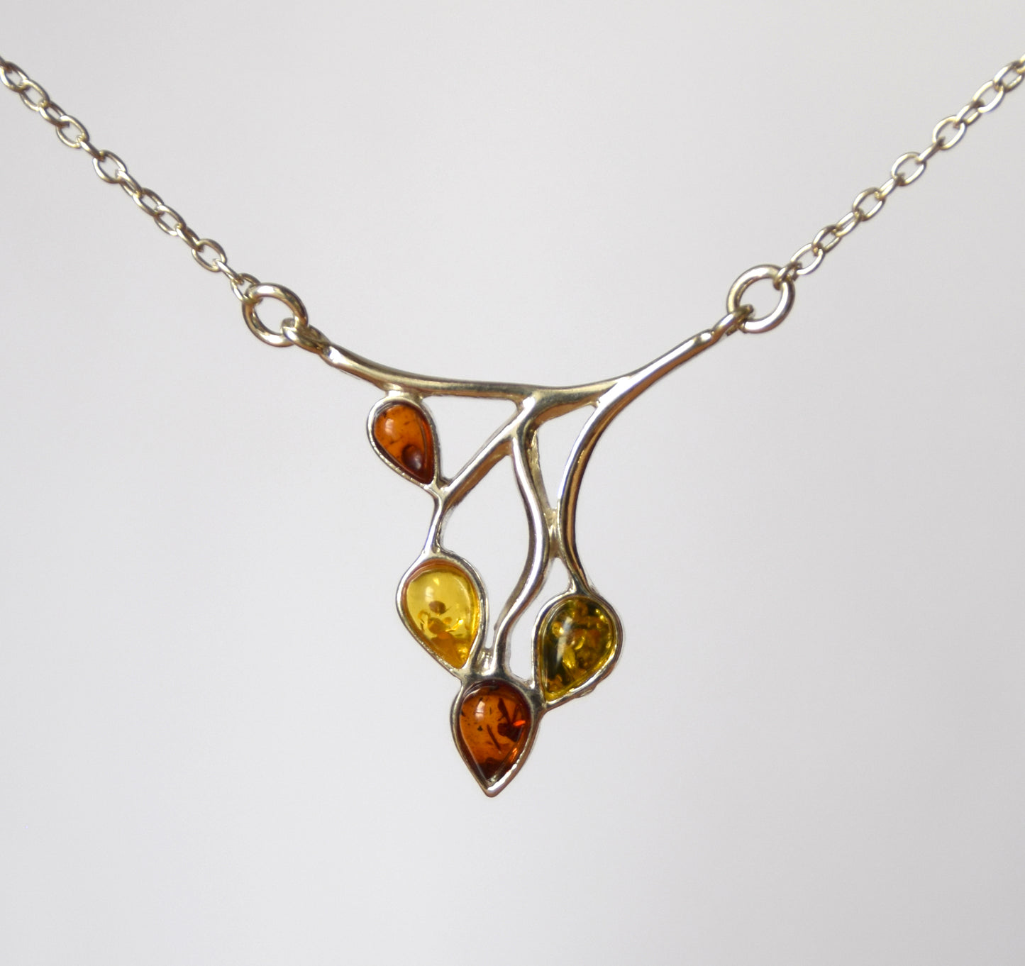 MJ Baltica, necklace, choker, natural Baltic amber, 925 silver, beautiful, feminine, BKo042