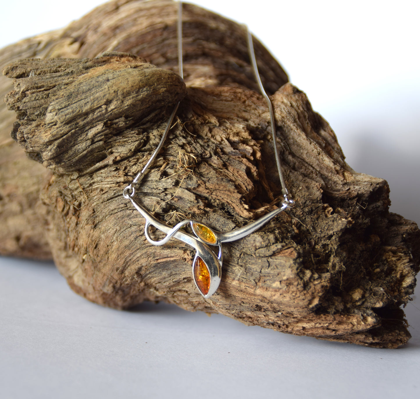 MJ Baltica, necklace, choker, natural Baltic Amber, 925 Silver, beautiful, elegant, BKo052