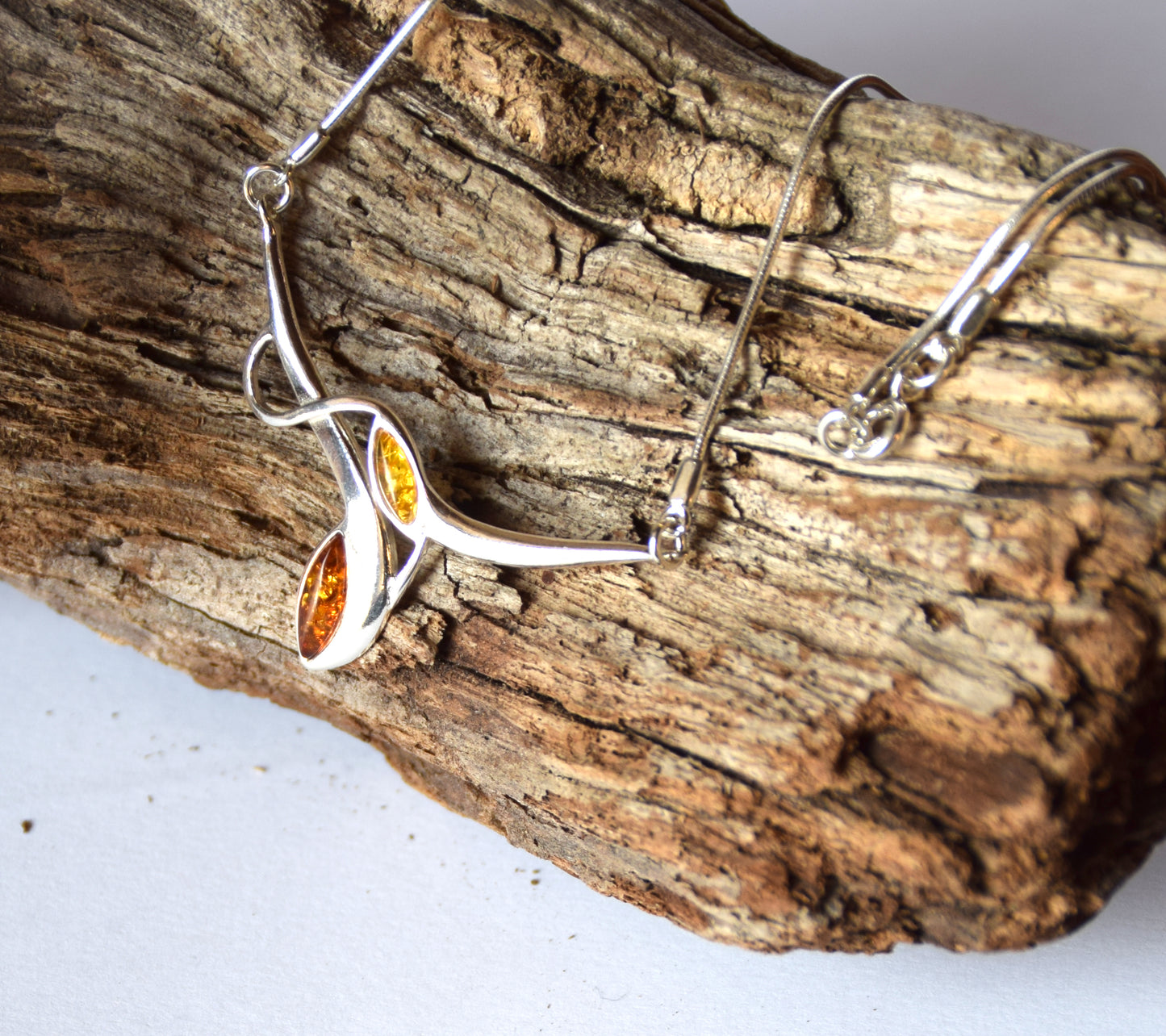 MJ Baltica, necklace, choker, natural Baltic Amber, 925 Silver, beautiful, elegant, BKo052