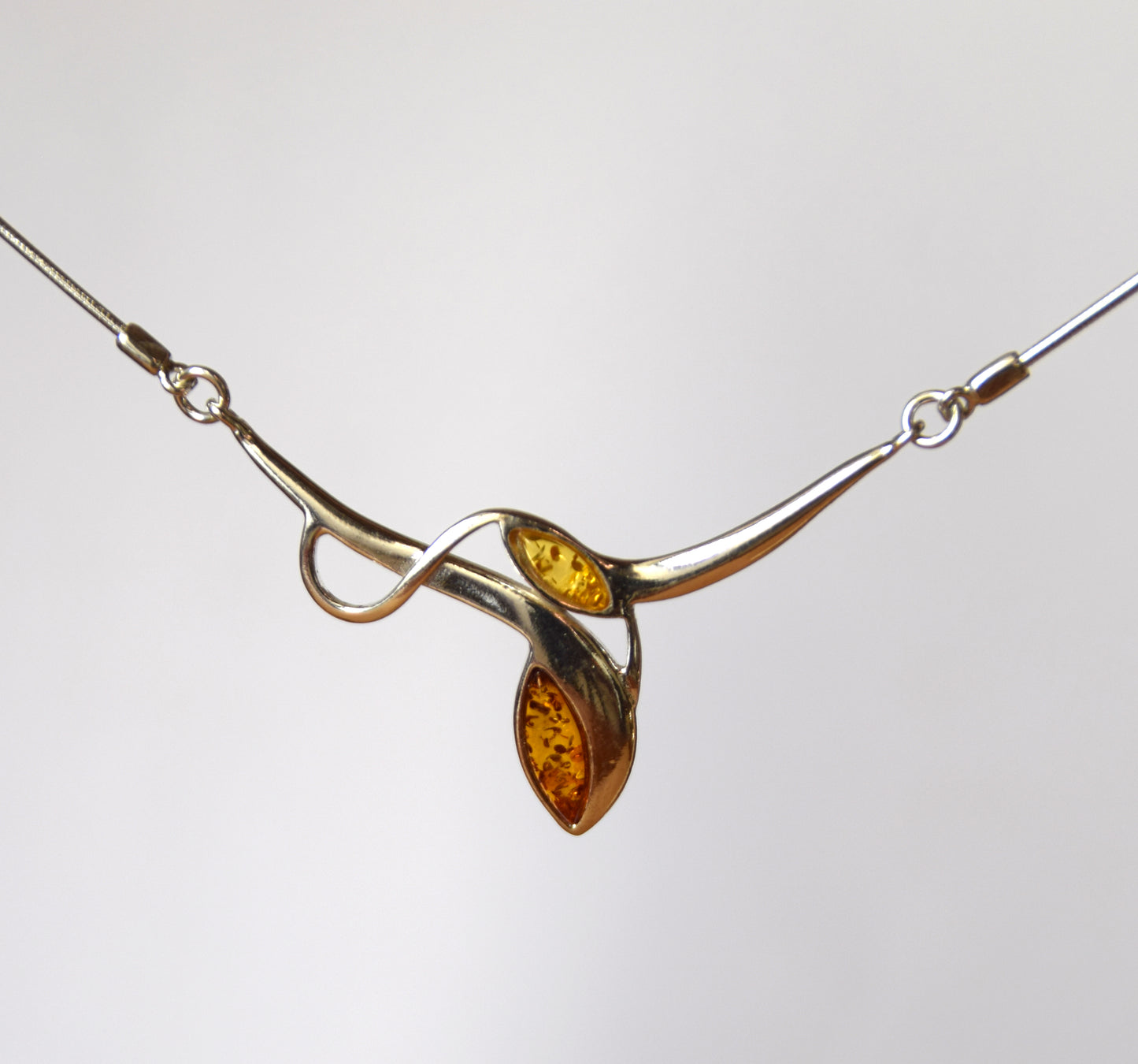 MJ Baltica, necklace, choker, natural Baltic Amber, 925 Silver, beautiful, elegant, BKo052