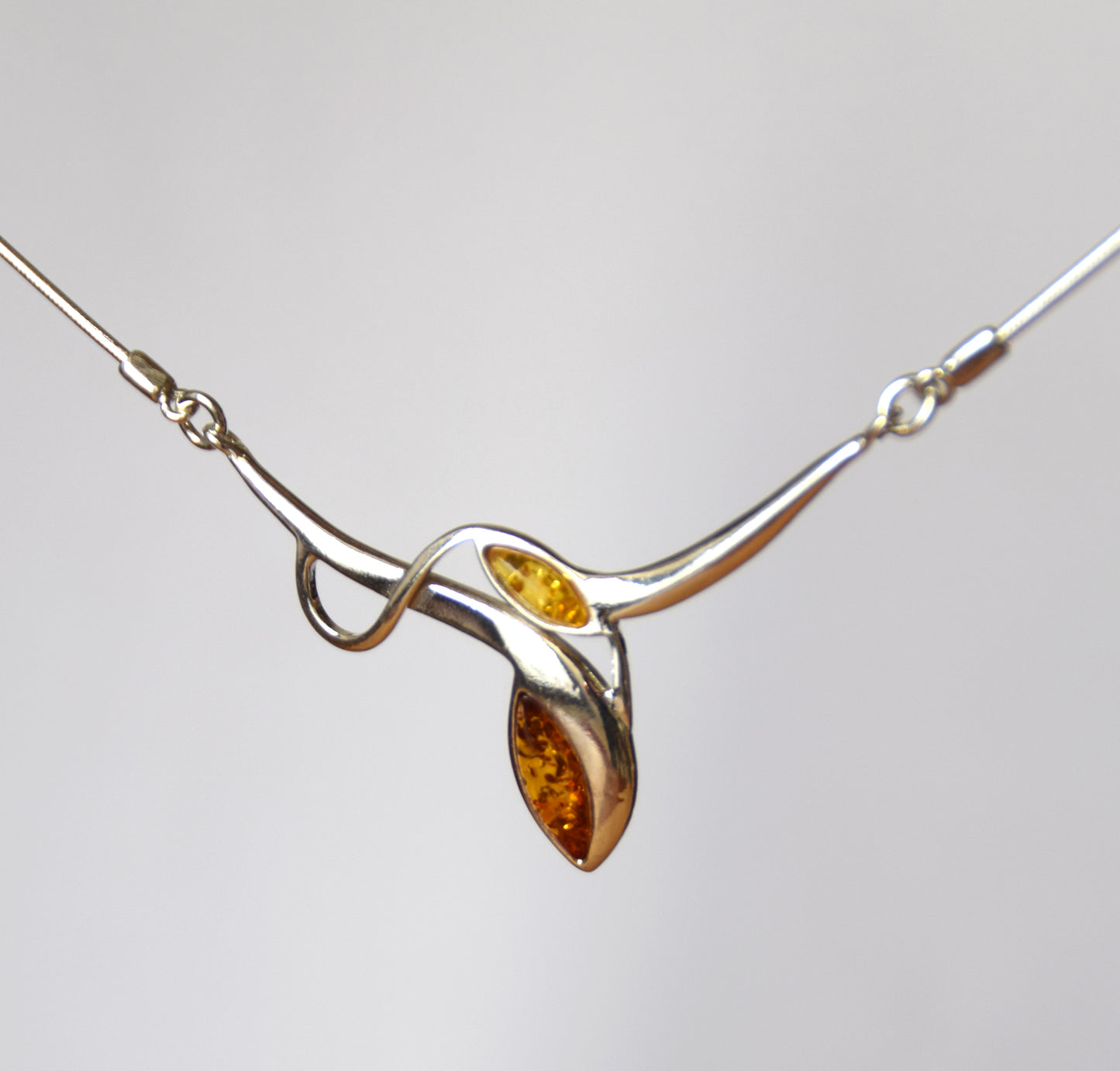 MJ Baltica, necklace, choker, natural Baltic Amber, 925 Silver, beautiful, elegant, BKo052