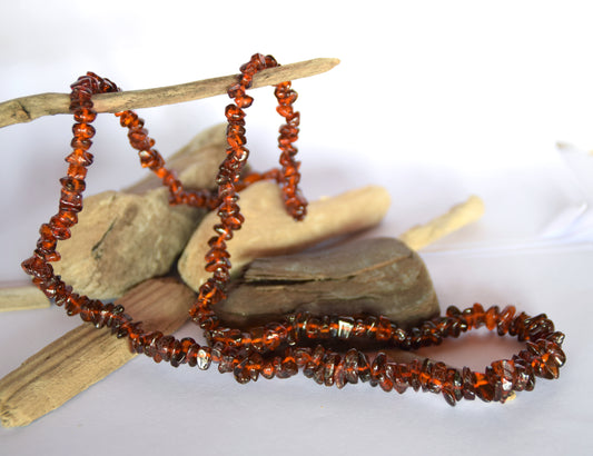 MJ Baltica, necklace, natural Baltic amber, protective, healing, dark, brown, long, BKoBB035