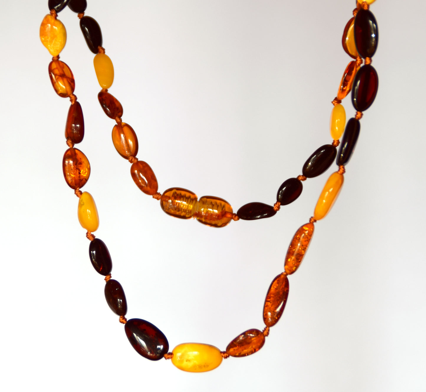 MJ Baltica, necklace, natural Baltic amber, protective, healing, children, mixed, oval, screw, 33cm, BKoBimbo2