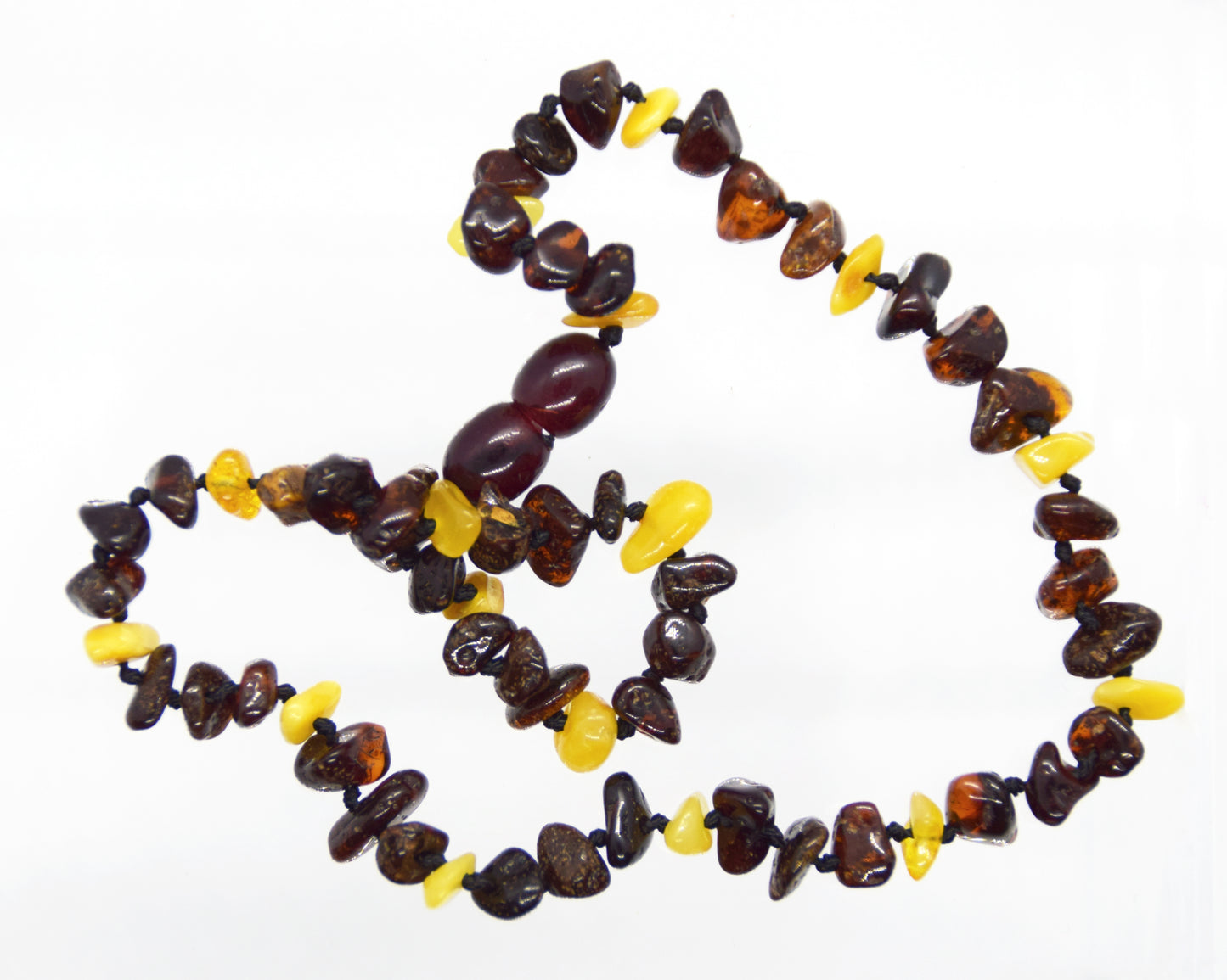 MJ Baltica, necklace, natural Baltic amber, protective, healing, children, mixed, screw, 33cm, BKoBmi2