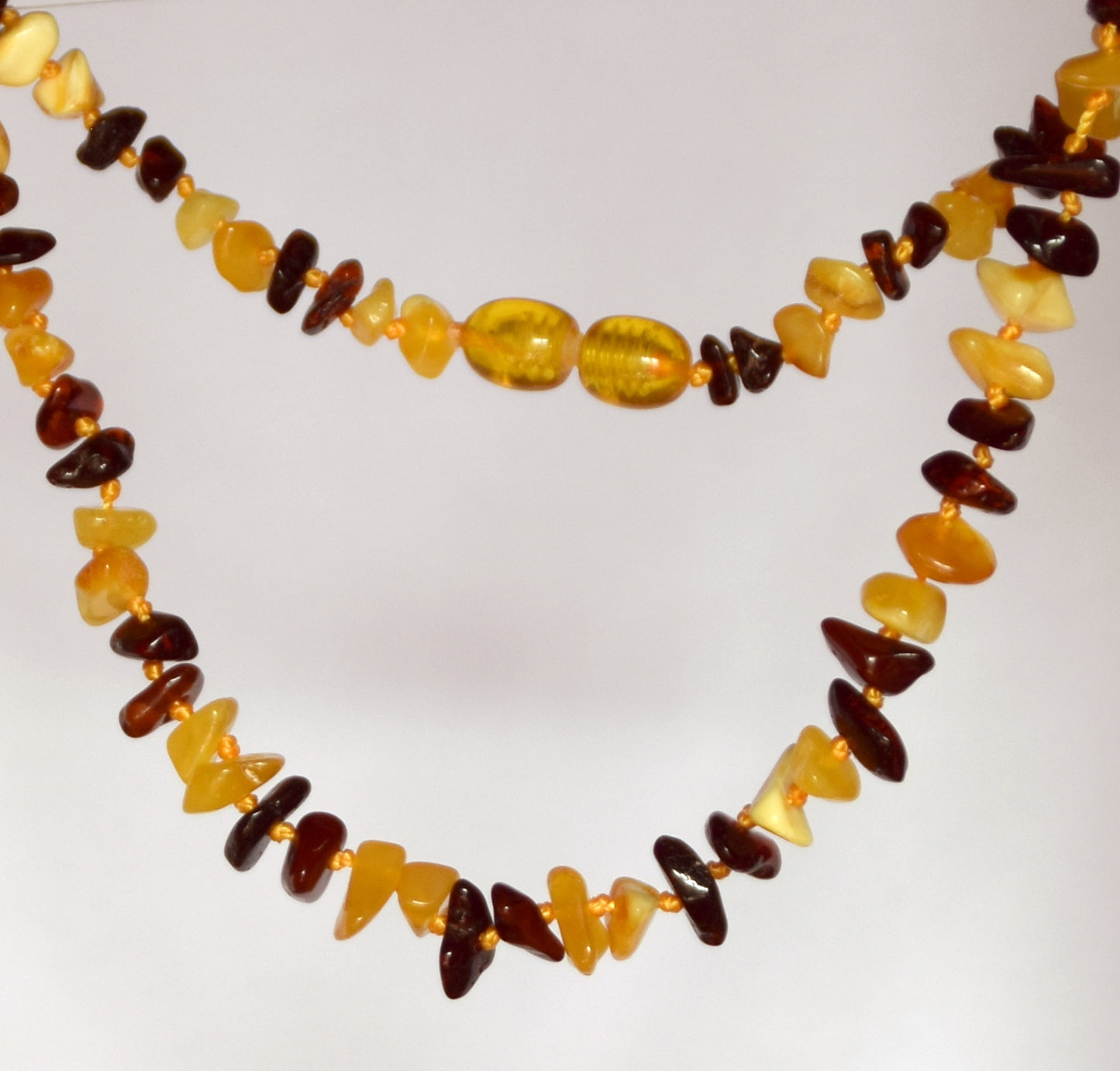 MJ Baltica, necklace, natural Baltic amber, protective, healing, children, mixed, screw, 33cm, BKoBmi3