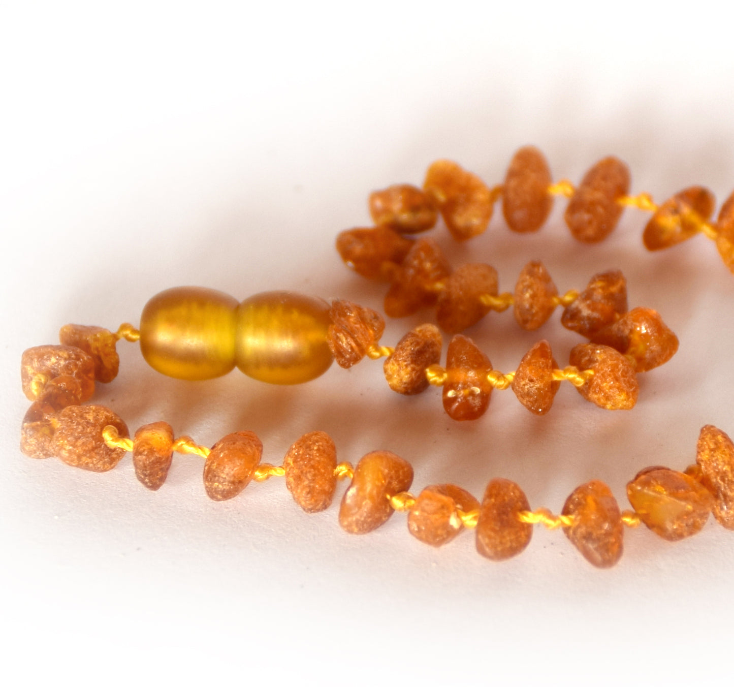 MJ Baltica, necklace, natural Baltic amber, protective, healing, children, ccognac, raw, screw, 33cm, BKoBmi5