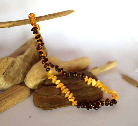 MJ Baltica, necklace, natural Baltic amber, protective, healing, children, mixed, screw, 33cm, BKoBmi9