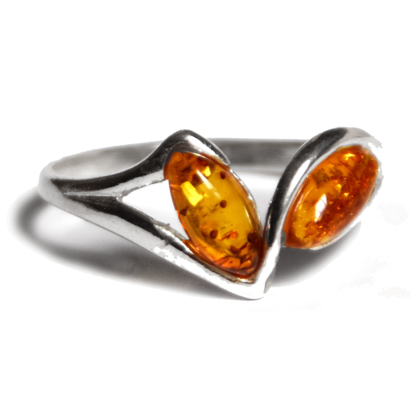 MJ Baltica, ring, natural Baltic amber, 925 silver, band, handcrafted, modern, BP021a