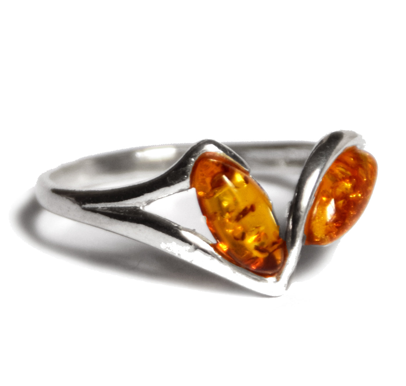 MJ Baltica, ring, natural Baltic amber, 925 silver, band, handcrafted, modern, BP021a