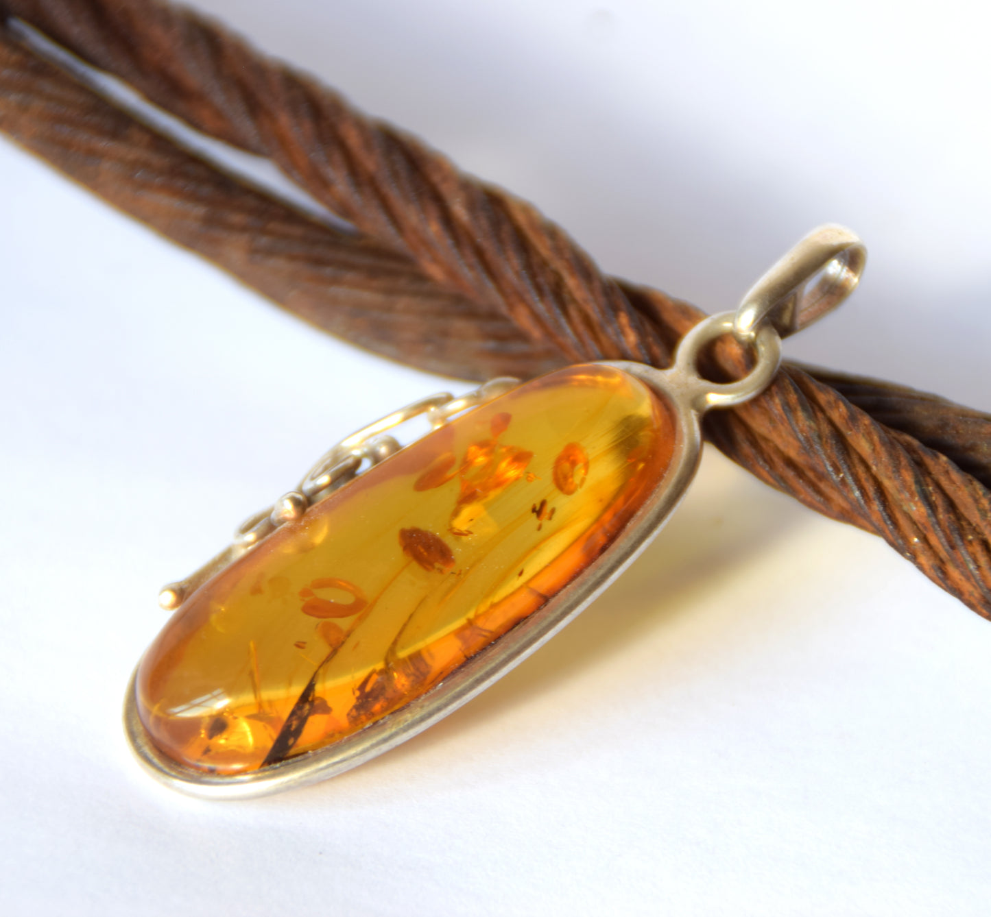 Copy of the MJ Baltica, pendant, natural Baltic amber, 925 silver, large, unique, handcrafted, BW201