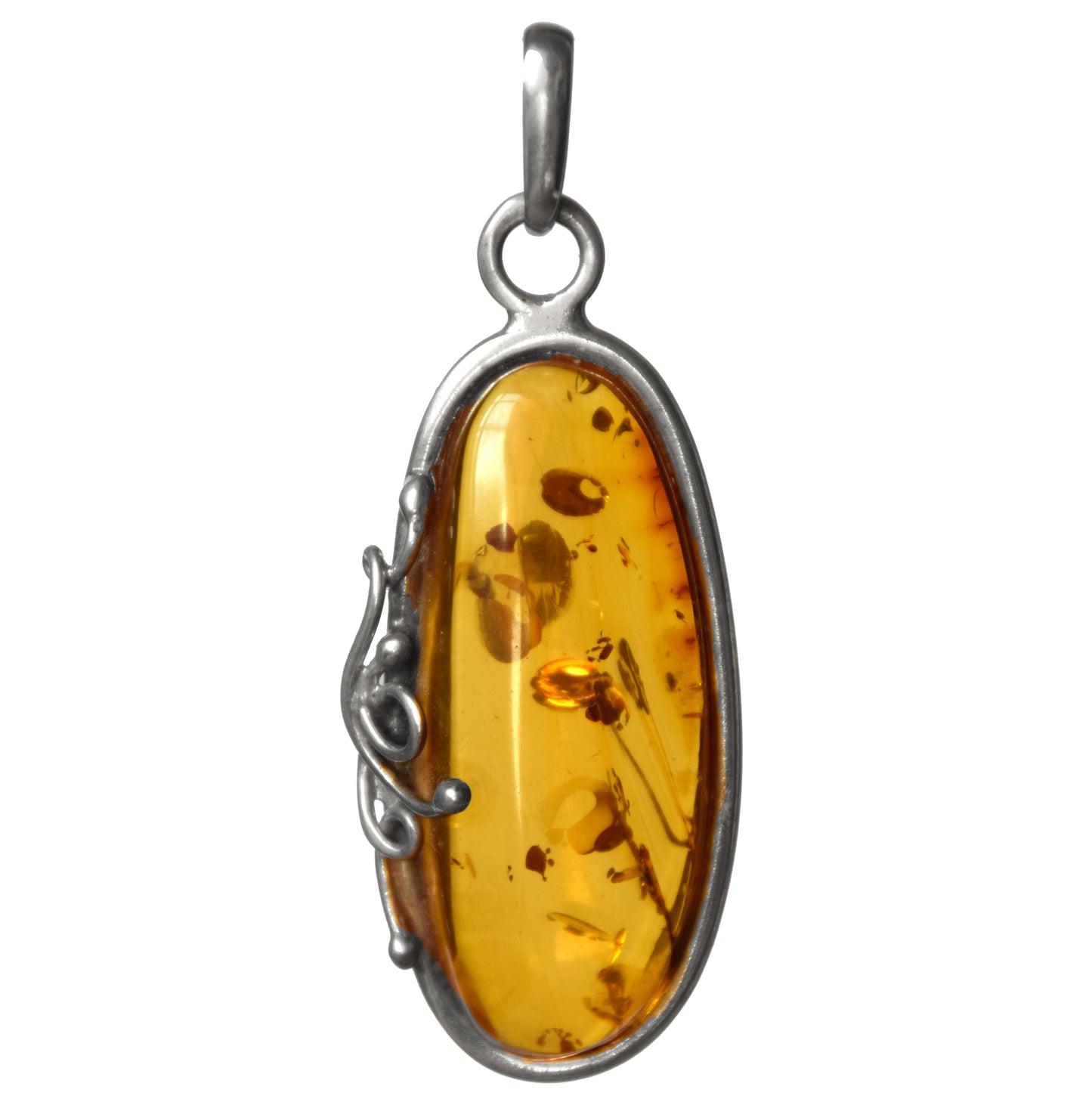 Copy of the MJ Baltica, pendant, natural Baltic amber, 925 silver, large, unique, handcrafted, BW201