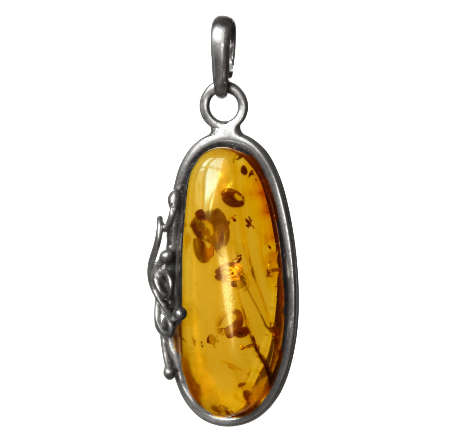 Copy of the MJ Baltica, pendant, natural Baltic amber, 925 silver, large, unique, handcrafted, BW201