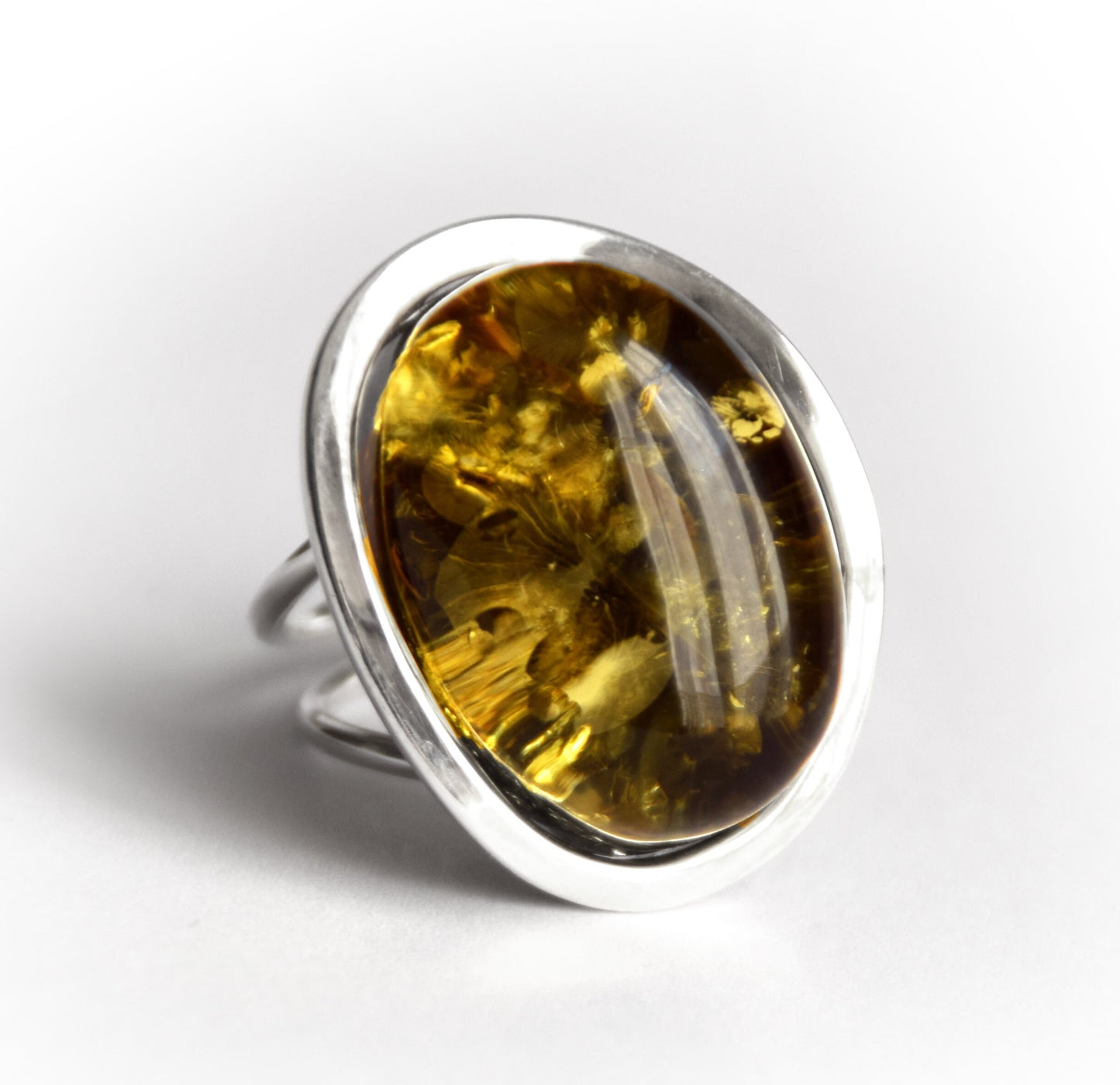 HolidayGiftShops Anello Gotico In Argento Sterling E Ambra Baltica Con Miele: 5 - Foto 9