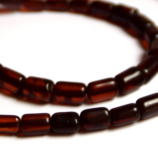 MJ Baltica, necklace, Baltic natural amber, dark brown, cherry color, BKoBB016