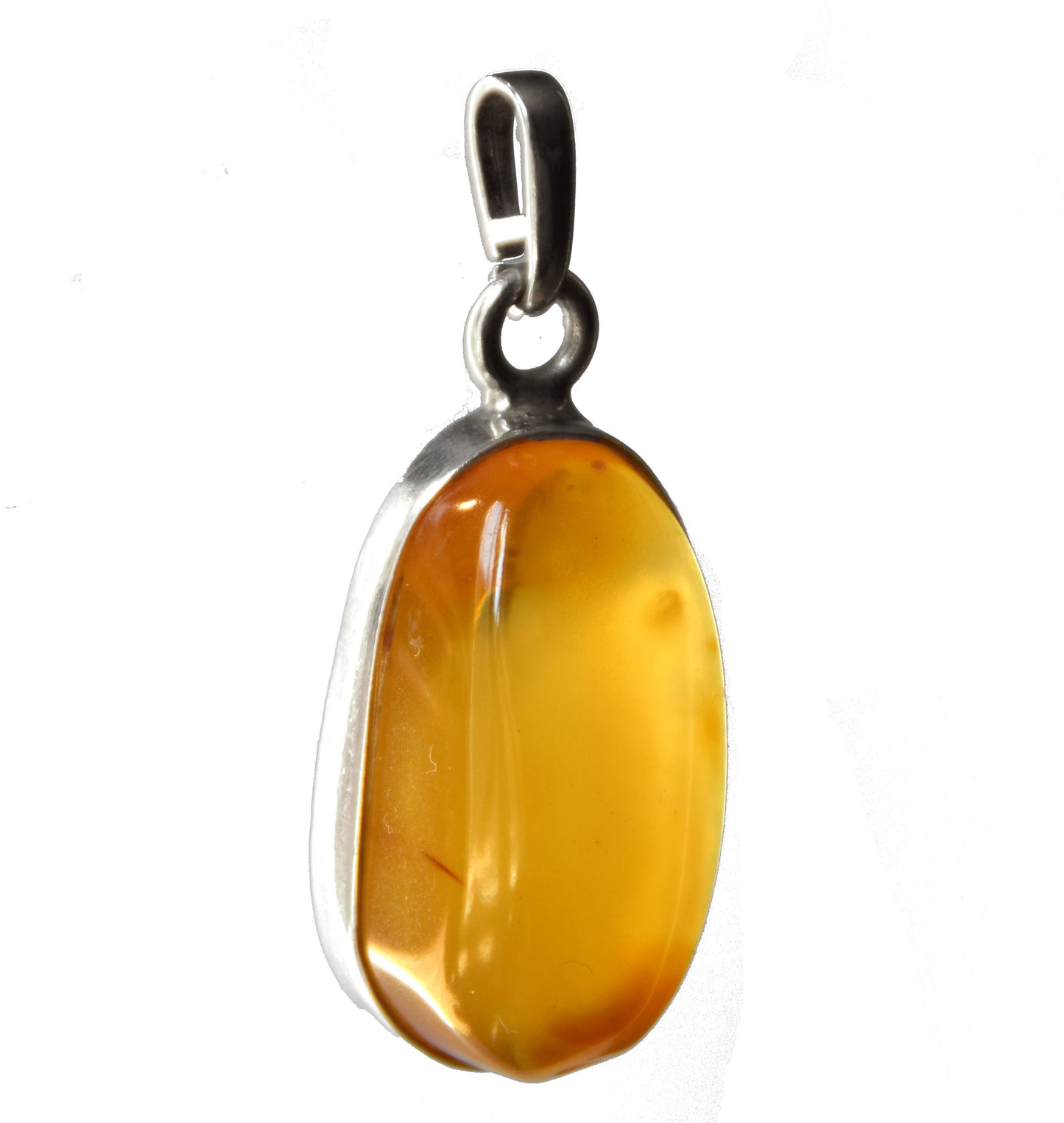 MJ Baltica, pendant, natural Baltic Amber, 925 Silver, Imperial Amber, large, essential, BW094