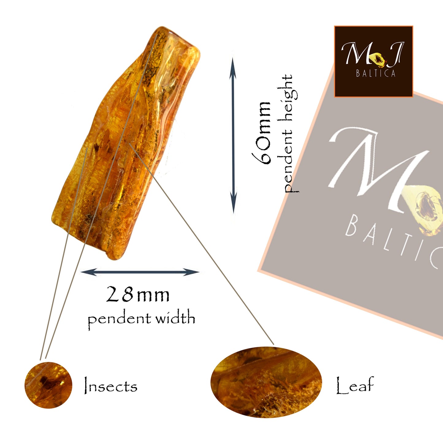 MJ Baltica, natural Baltic amber, with inclusions, insects, to be set, collectible, pendant, ring, natural casting, BW097