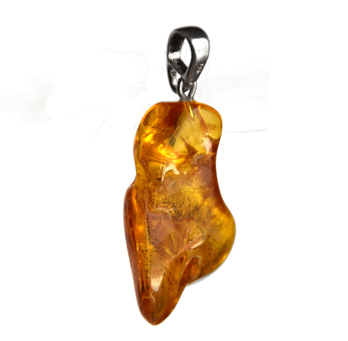 MJ Baltica, pendant, natural Baltic Amber, 925 Silver, inclusions, insects, prehistoric, ancient, BW105