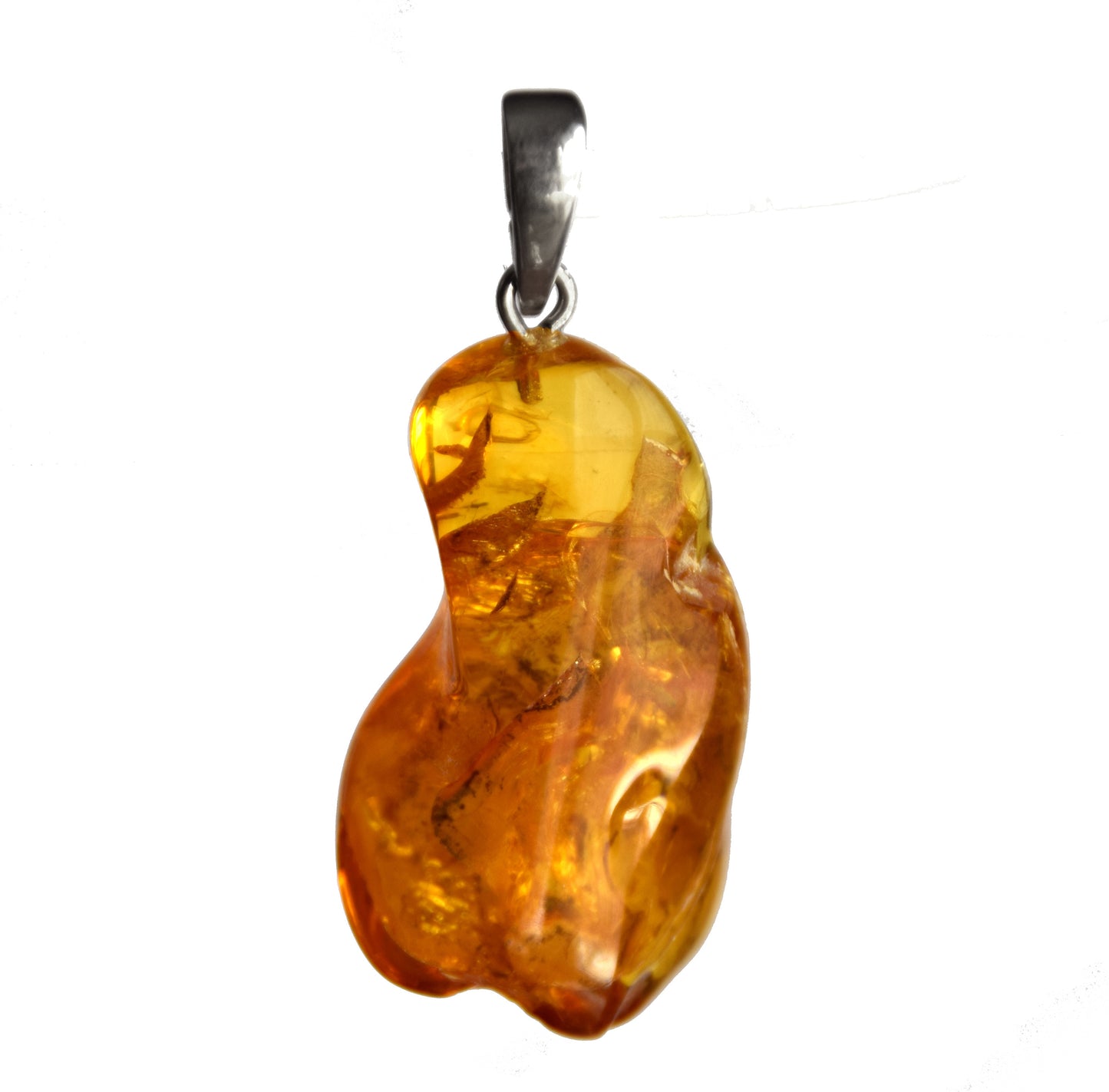 MJ Baltica, pendant, natural Baltic Amber, 925 Silver, inclusions, insects, prehistoric, ancient, BW105