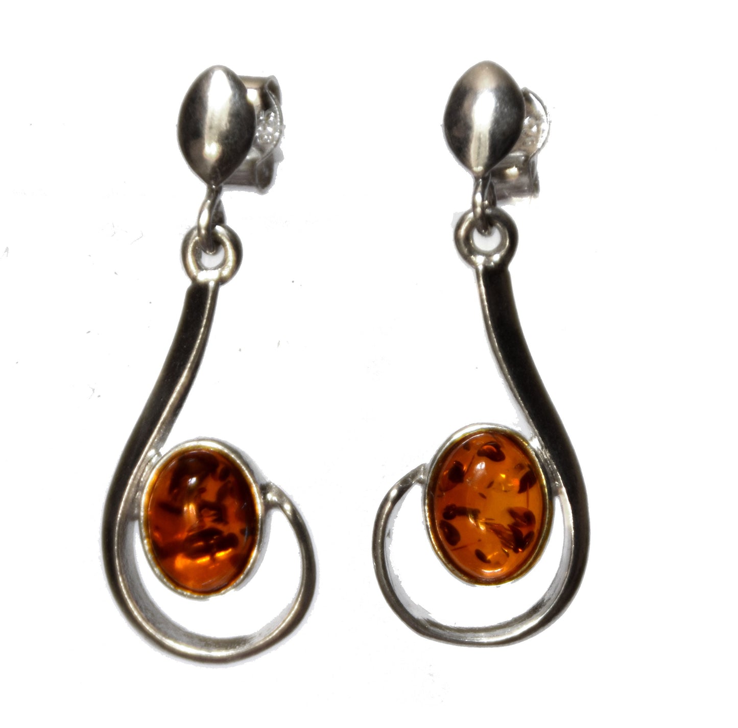 MJ Baltica, earrings, natural Baltic amber, 925 silver, elegant, feminine, handcrafted, BK085