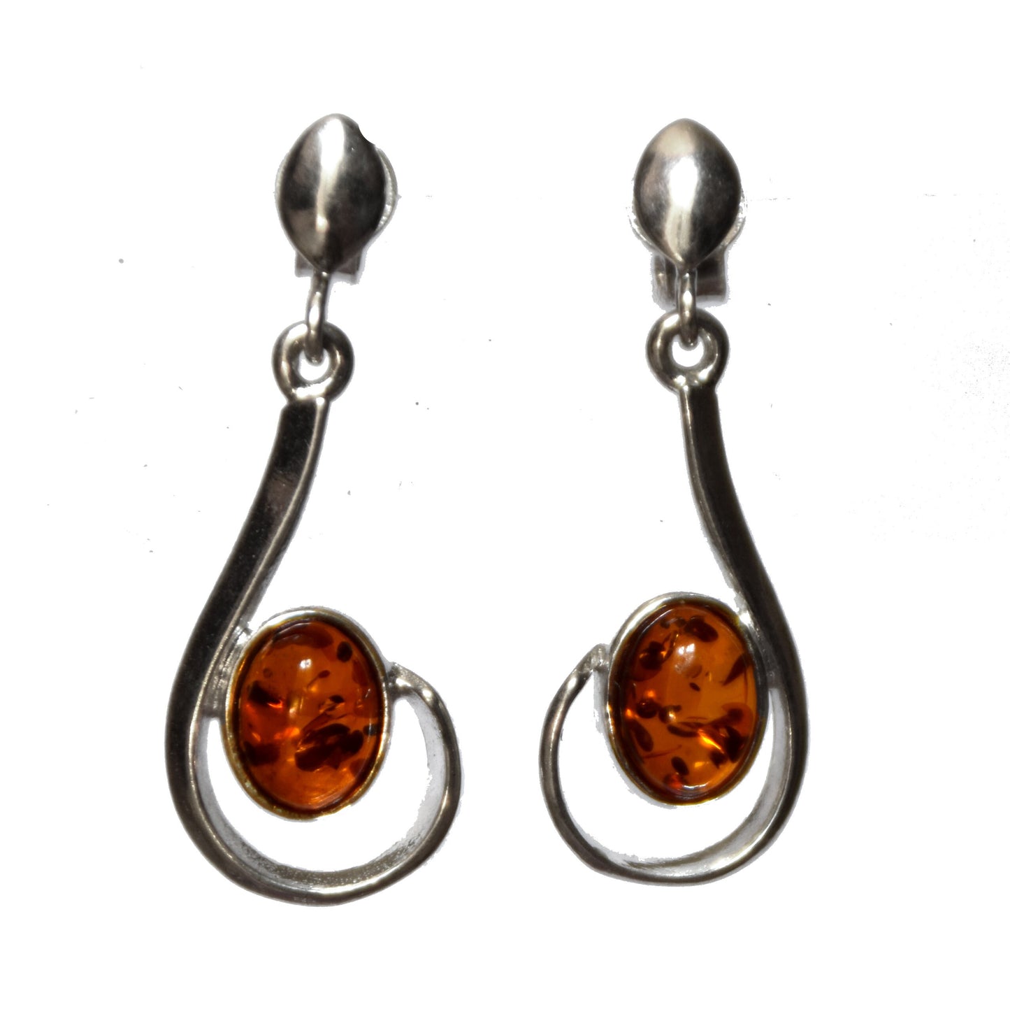 MJ Baltica, earrings, natural Baltic amber, 925 silver, elegant, feminine, handcrafted, BK085