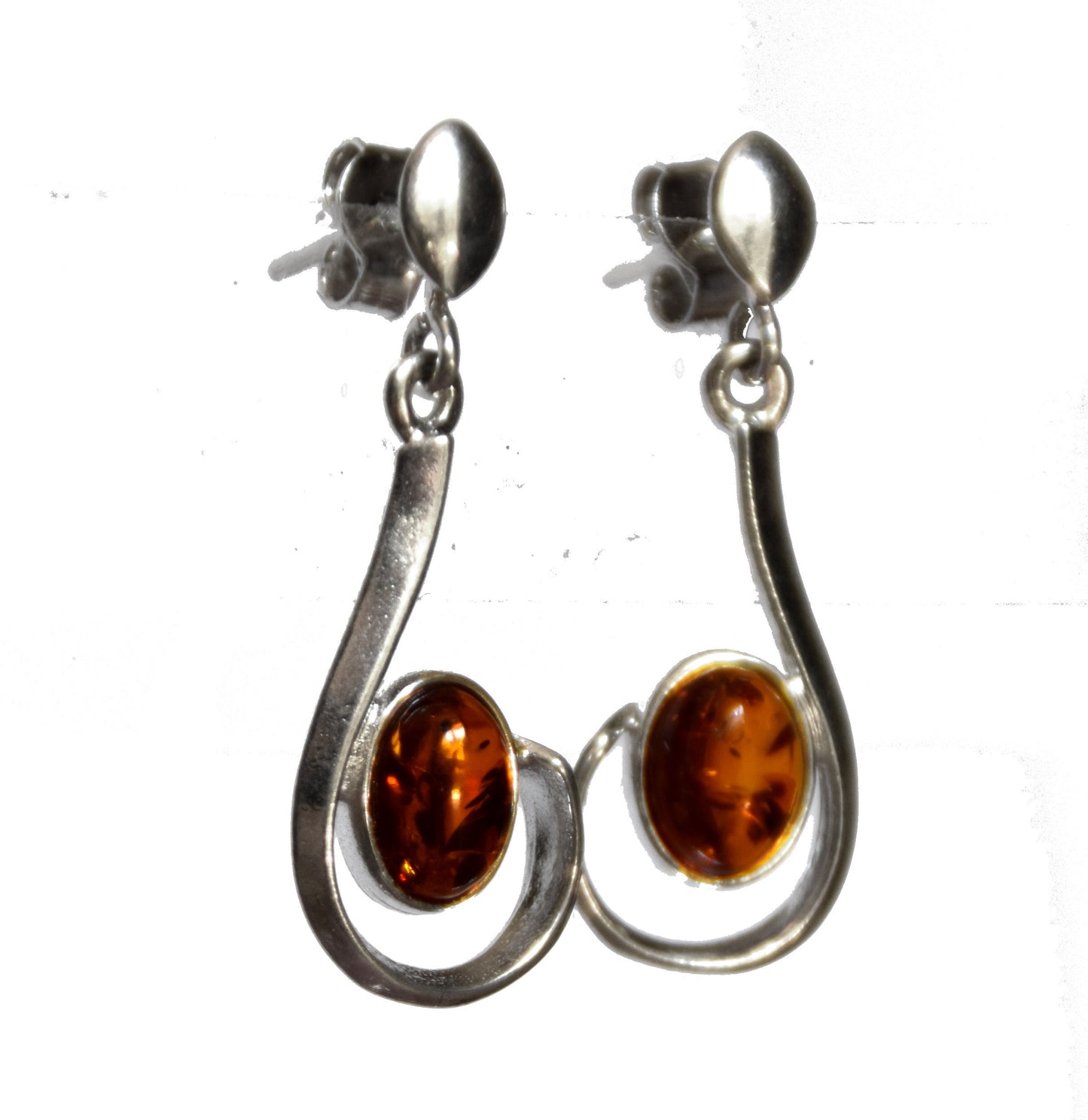 MJ Baltica, earrings, natural Baltic amber, 925 silver, elegant, feminine, handcrafted, BK085