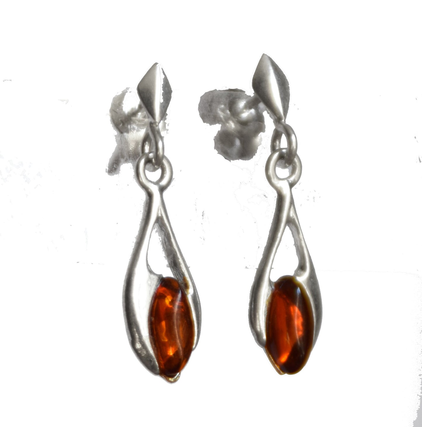 MJ Baltica, earrings, natural Baltic amber, 925 silver, delicate, delicious, fine, Bk090