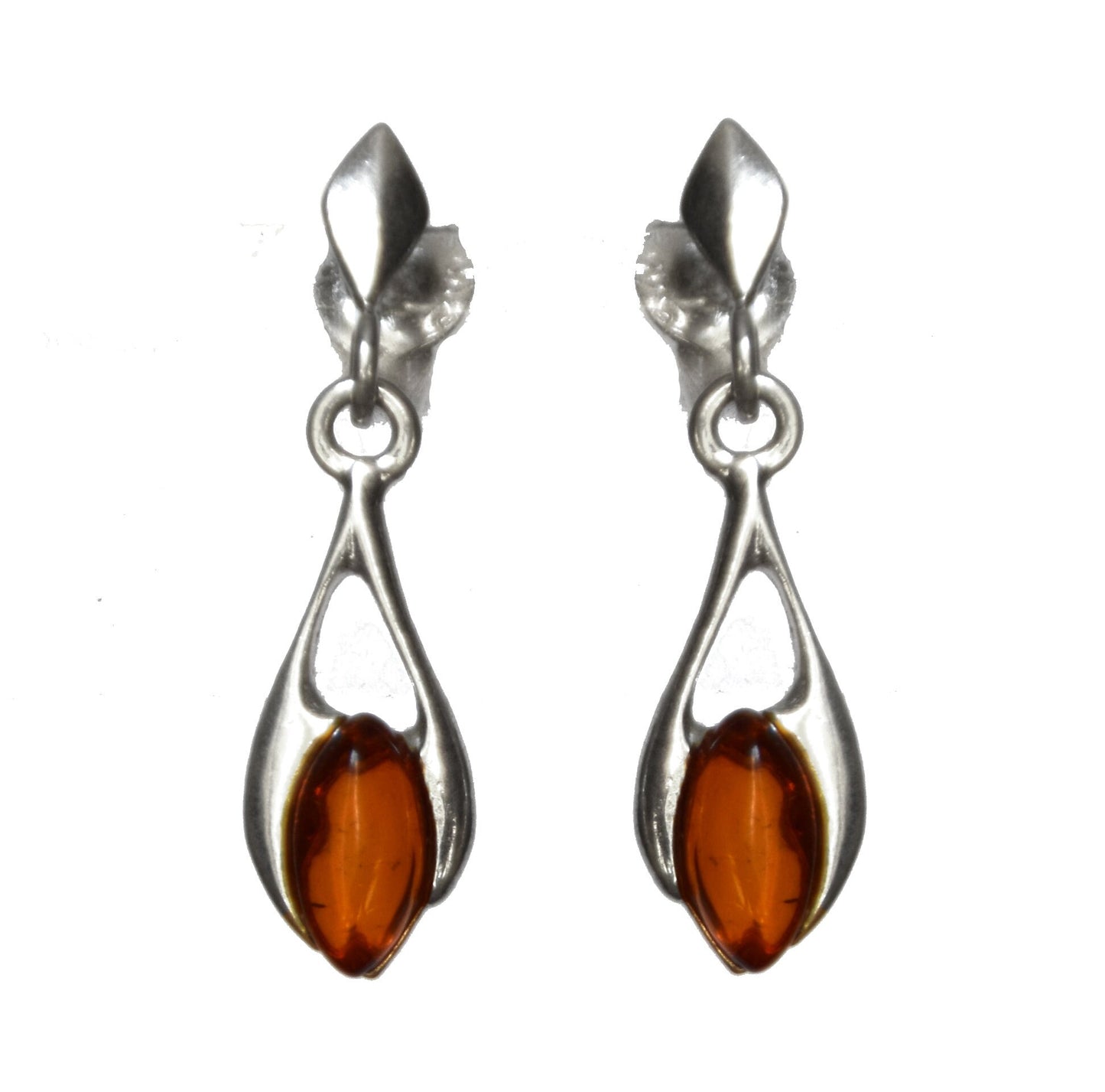 MJ Baltica, earrings, natural Baltic amber, 925 silver, delicate, delicious, fine, Bk090