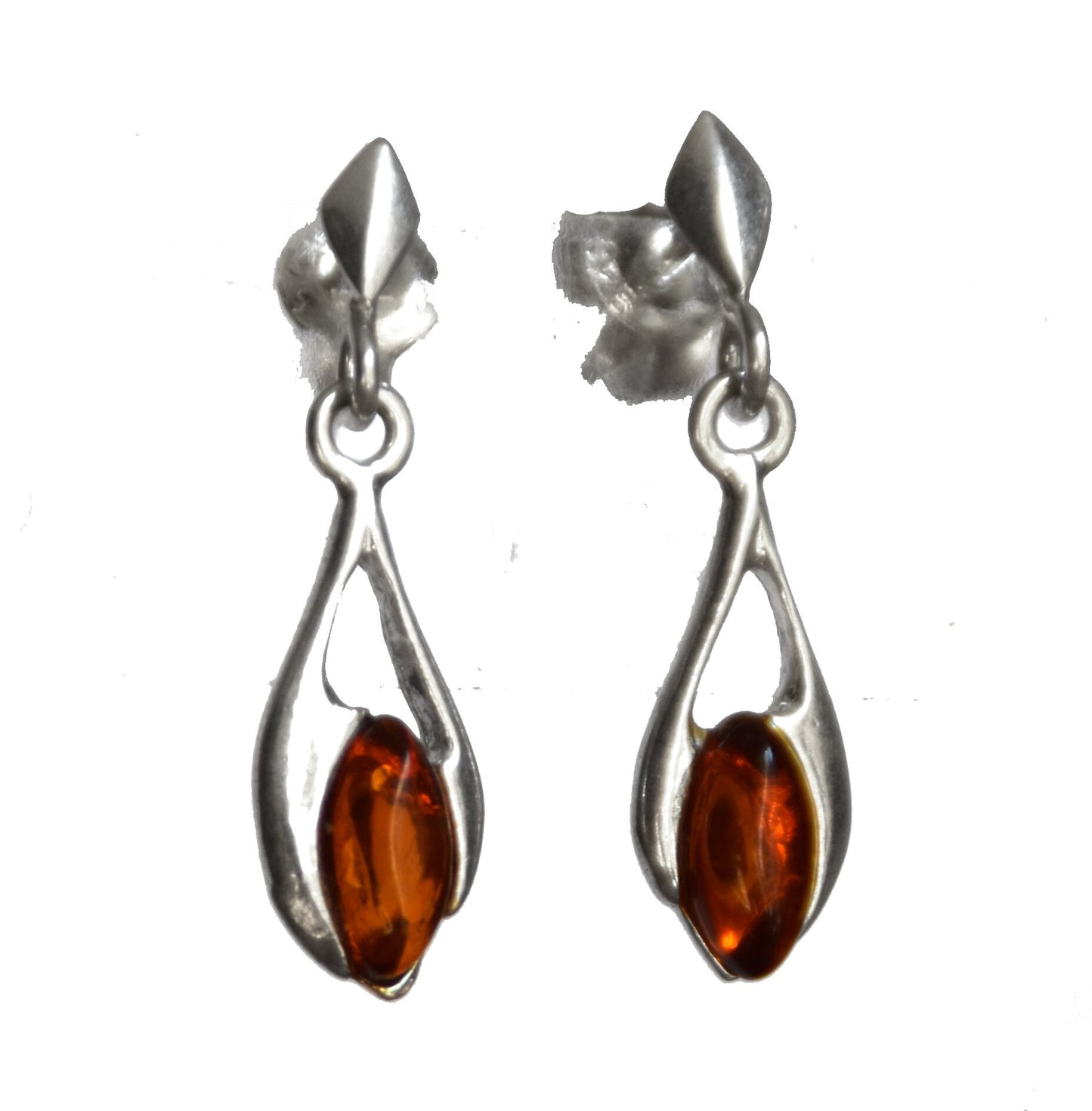 MJ Baltica, earrings, natural Baltic amber, 925 silver, delicate, delicious, fine, Bk090