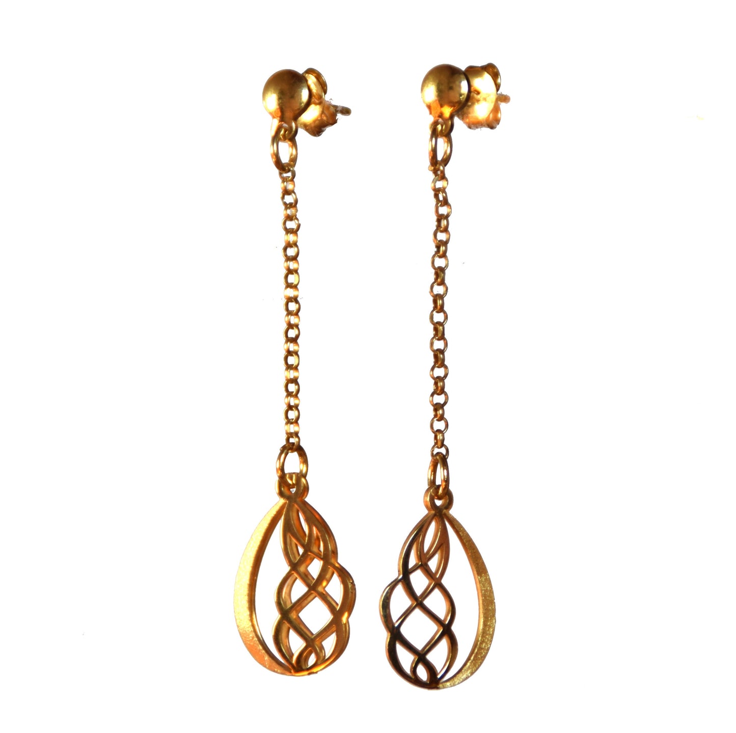 MJ Baltica, earrings, 925 Silver, 14 Gold plated, long, feminine, elegant SZK001